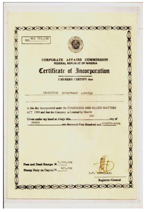 Certificate 1